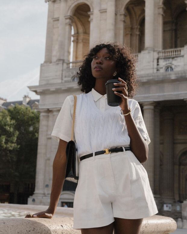 bermuda de alfaiataria casual chic