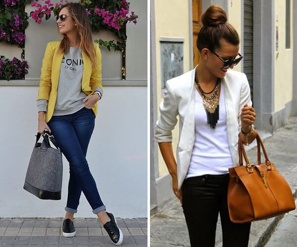 Como usar blazer feminino em looks casuais