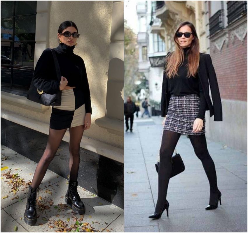 como usar bota chelsea com saia curta