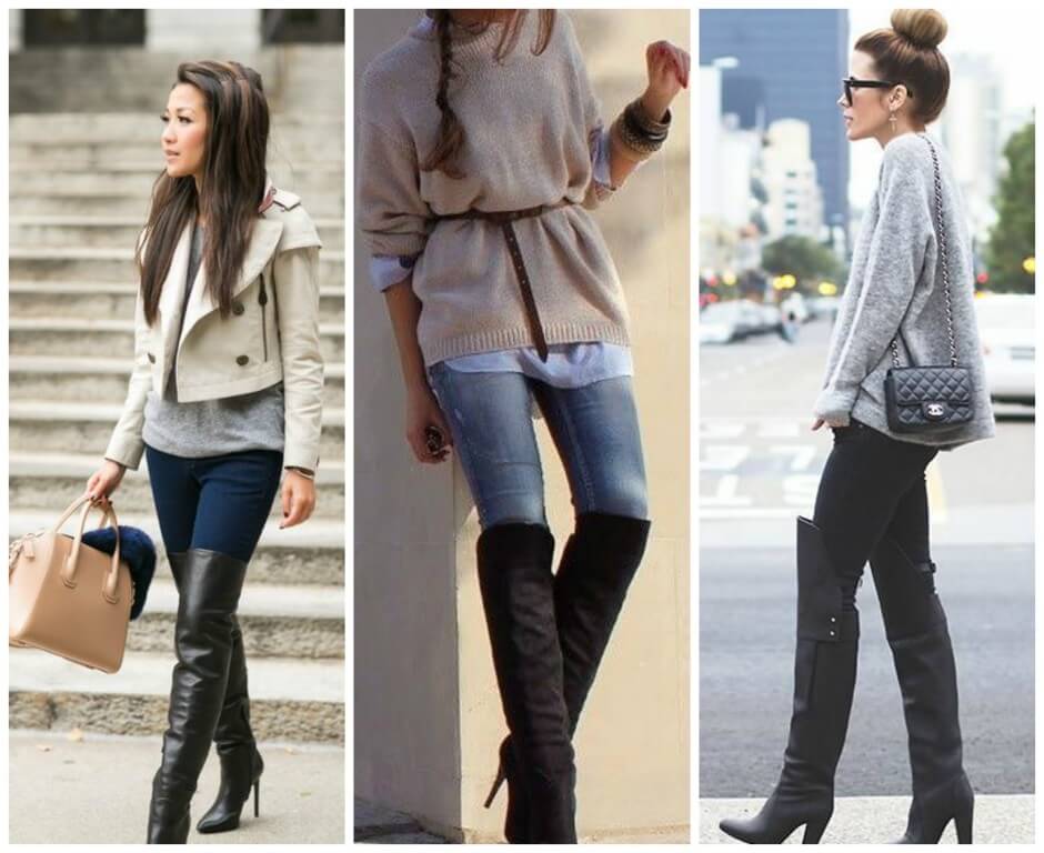 como usar bota por cima do joelho