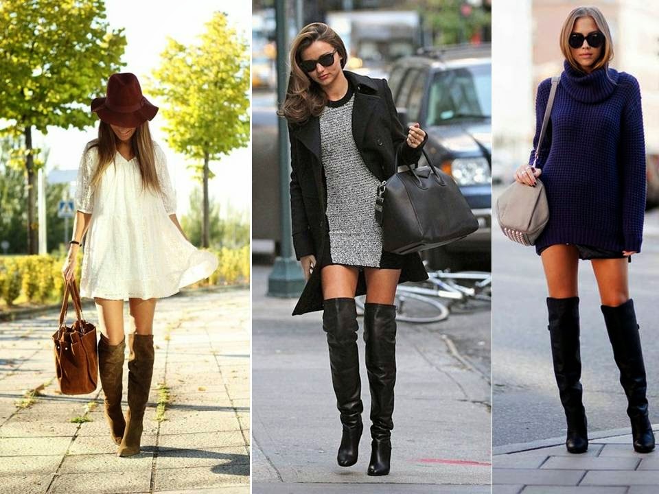 looks com bota de cano alto