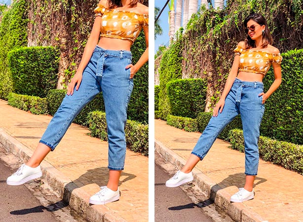 Como usar calça clochard: dicas para marcar a cintura