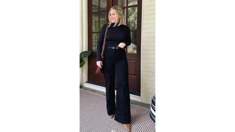Calça pantalona preta all black