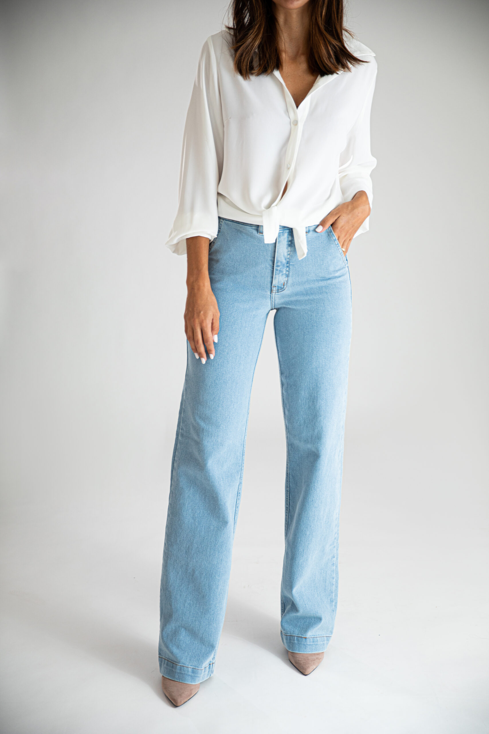 calça wide leg plus size