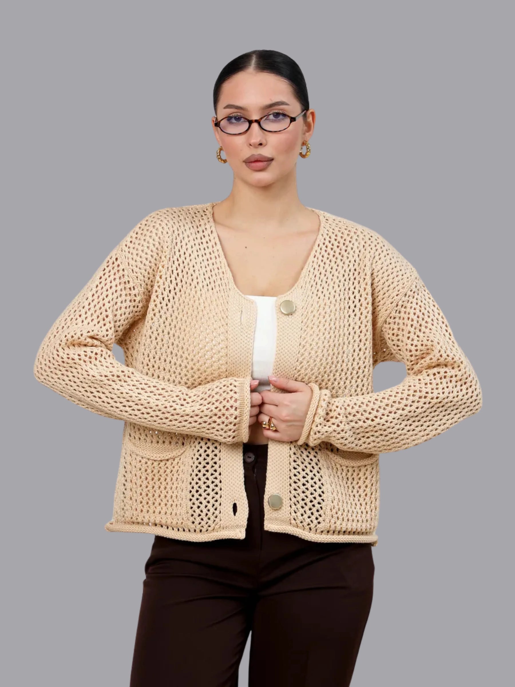 Cardigan Curto: Combinações Perfeitas com Peças de Cintura Alta