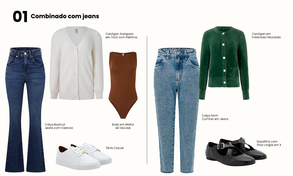 Cardigan Curto: Combinações Perfeitas com Peças de Cintura Alta