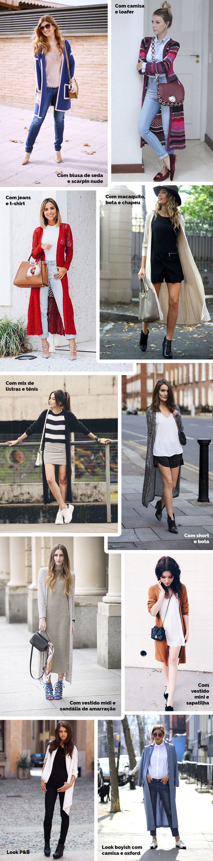 Como usar cardigan feminino longo (maxi cardigan)