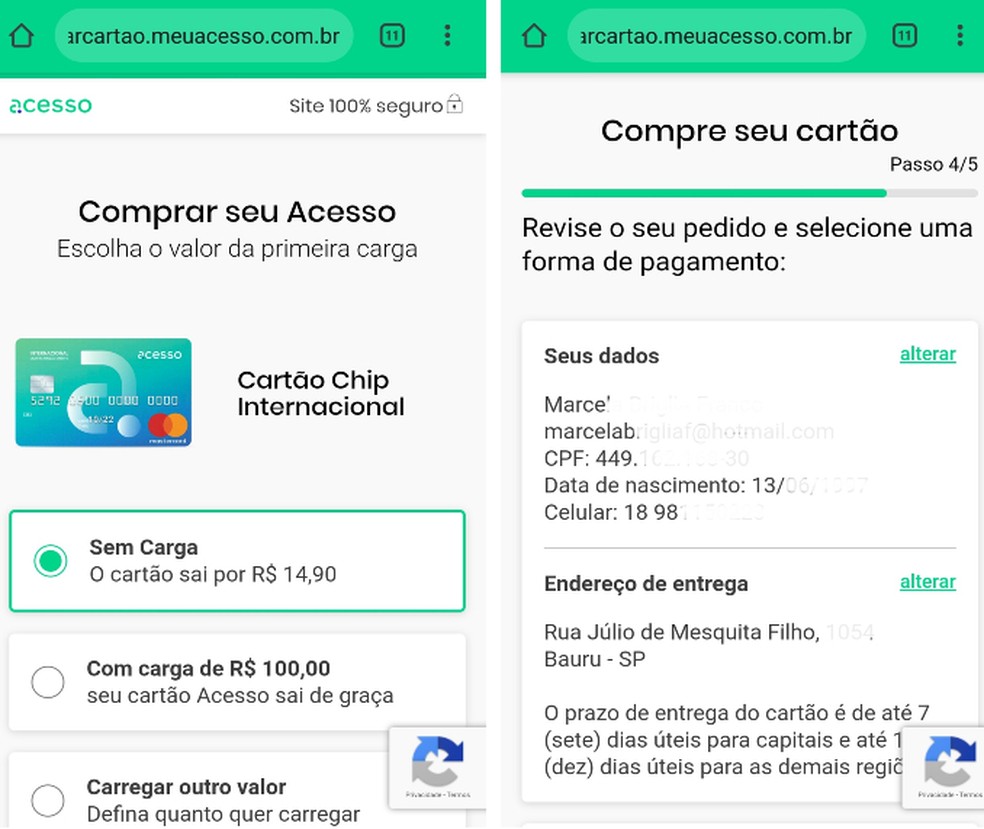 vantagens do cartao pre pago para seguranca