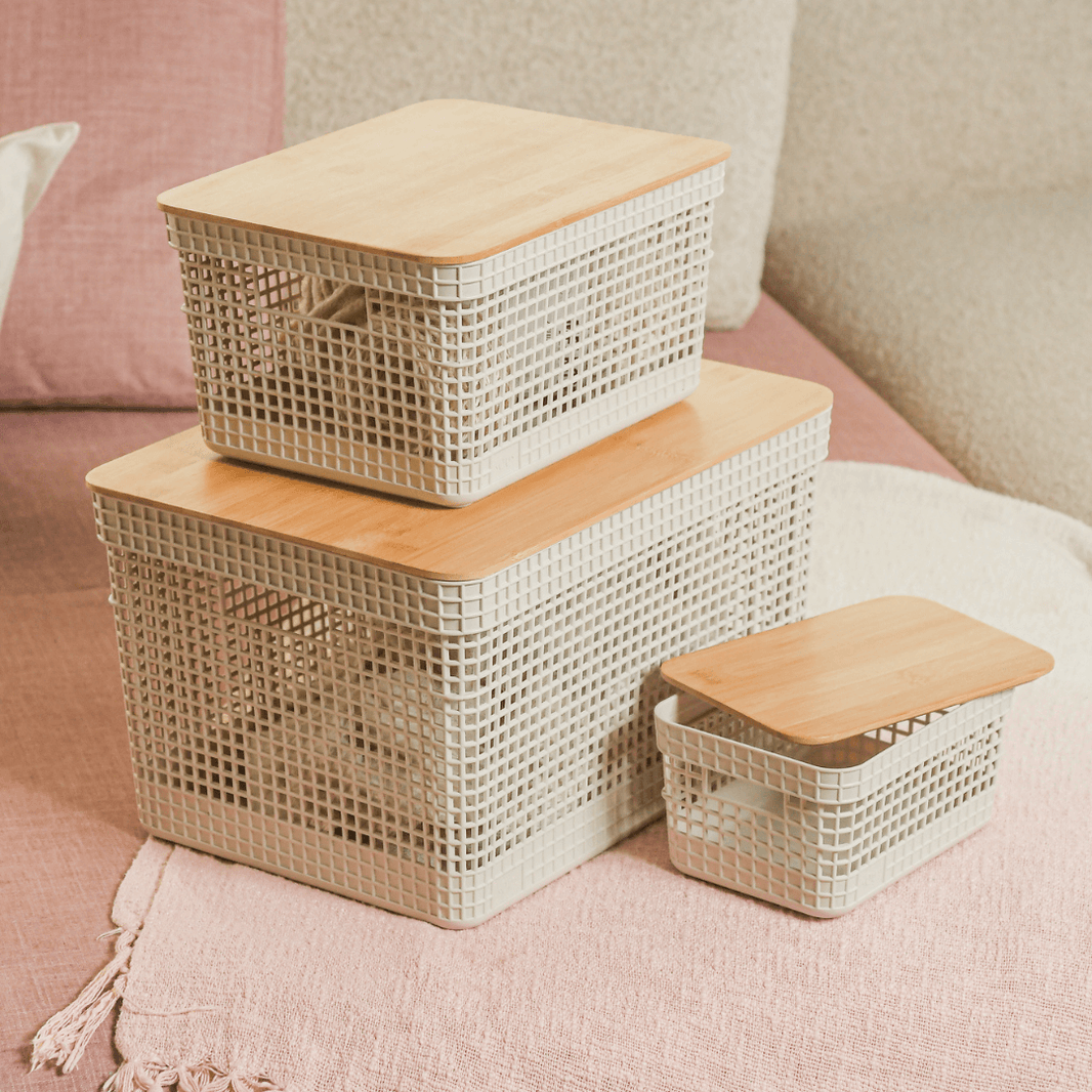 cestos de bambu para cozinha
