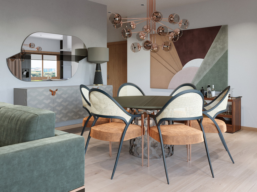 dicas de decoração com espelhos para sala de jantar