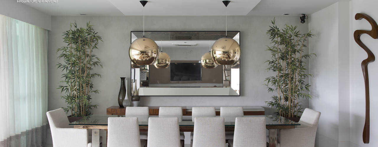 dicas de decoração com espelhos para sala de jantar