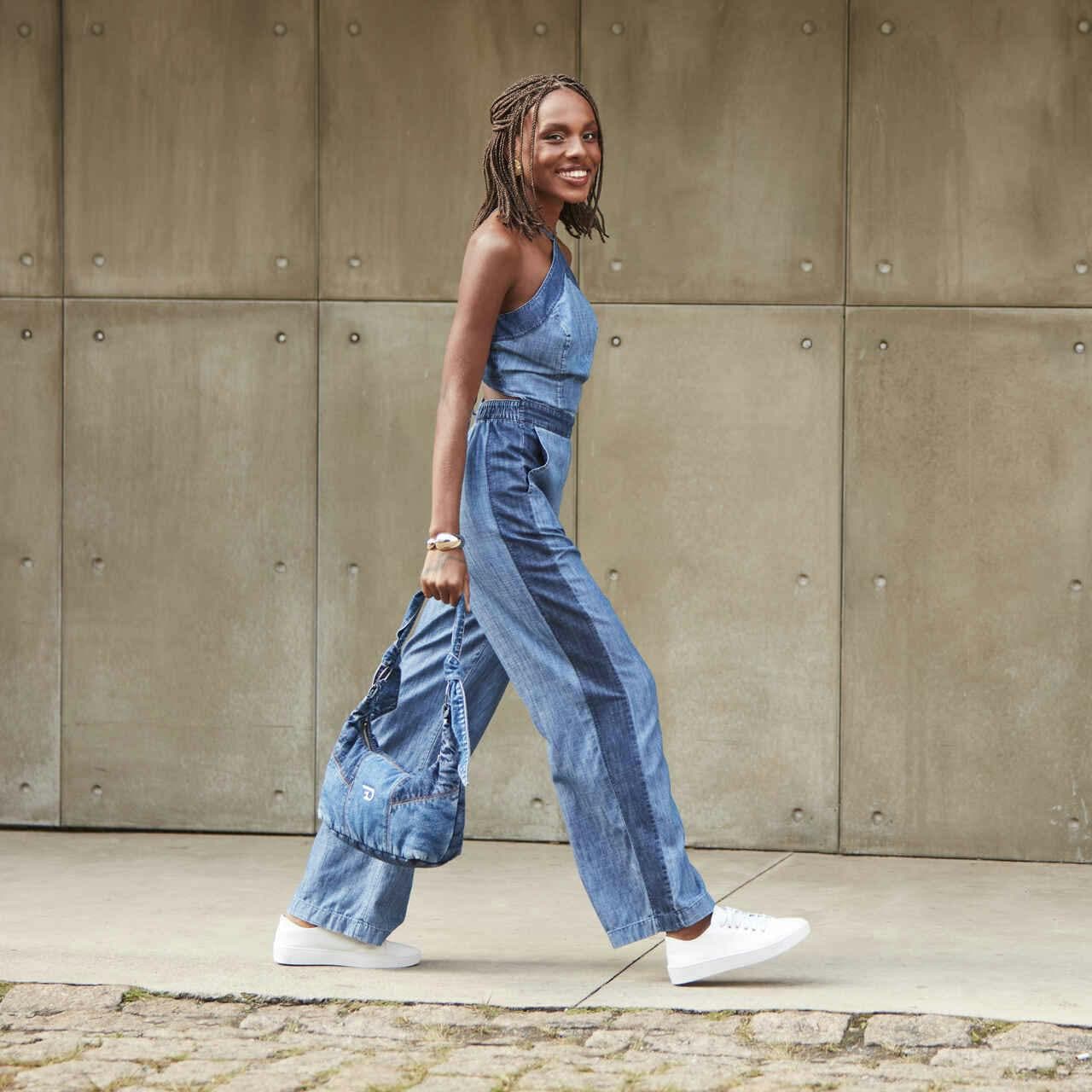 como usar jeans com jeans elegante