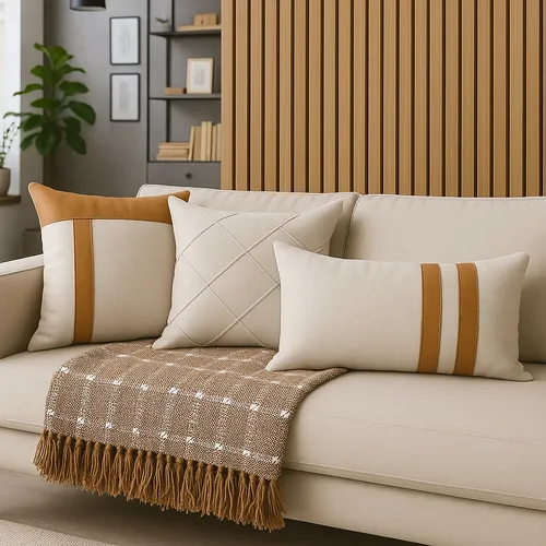 Paleta de Cores: Mantas que Harmonizam com Sofás Claros e Escuros