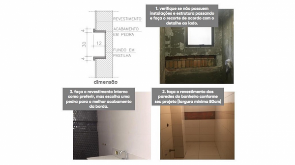 Como usar nicho de embutir dentro do box