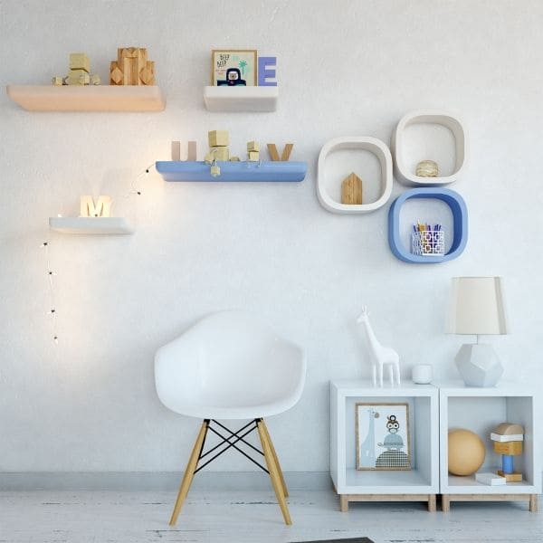 nichos coloridos MDF ou plástico qual melhor para crianças