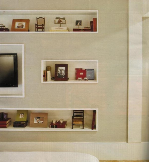 como usar nichos de madeira na decoração do quarto