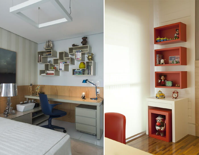 tipos de nichos de madeira para quarto