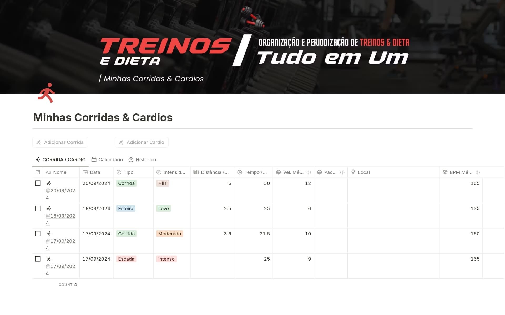 Como usar o Notion para organizar rotina de treinos