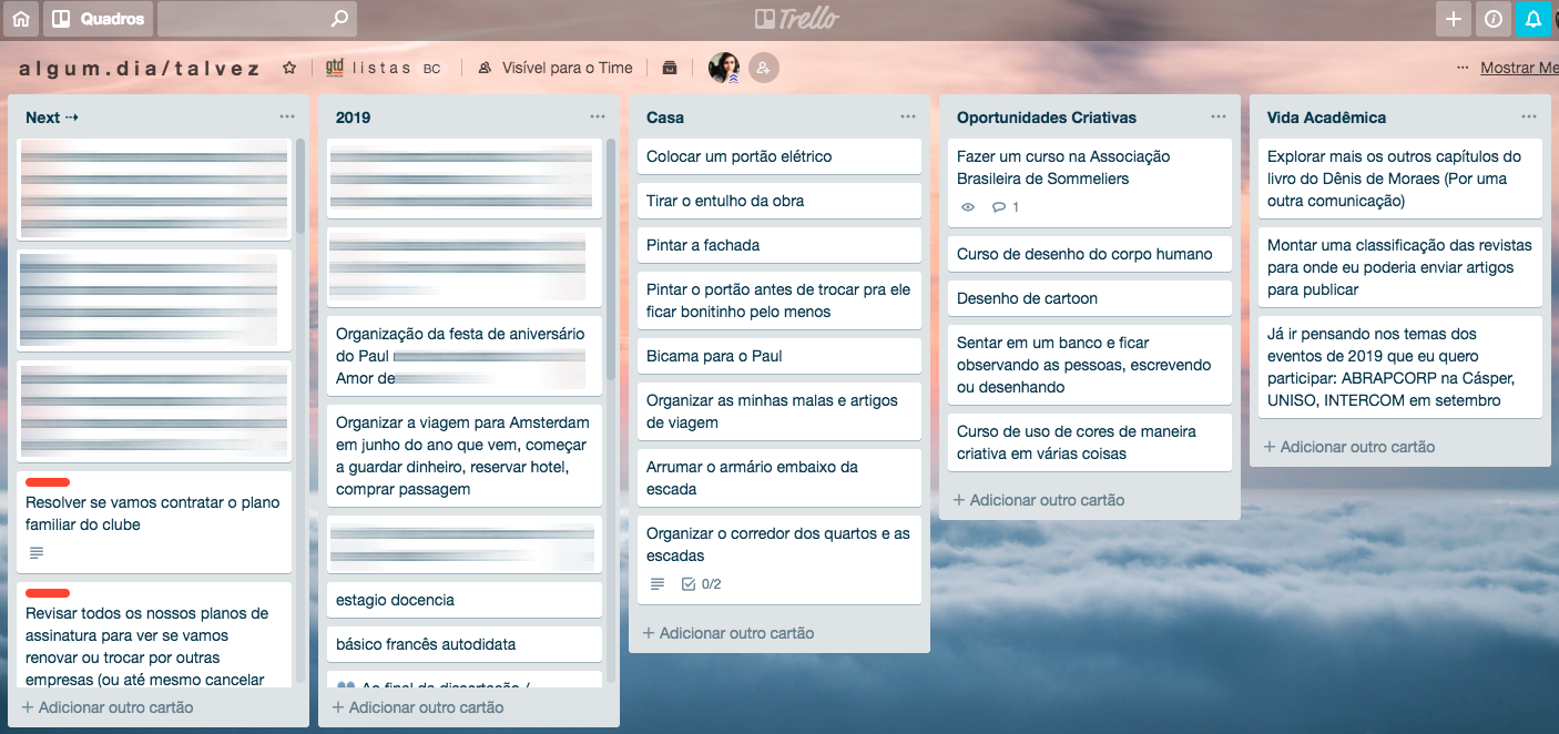 organizar finanças com trello