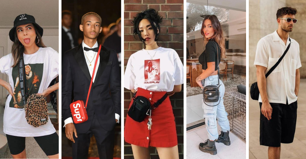 como usar pochete feminina transversal