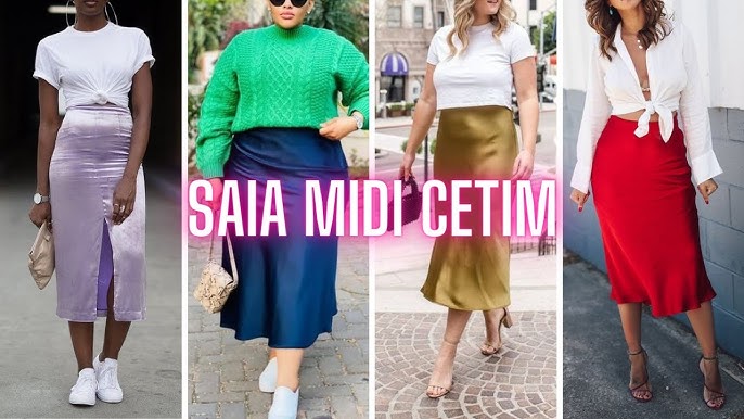 Como usar saia de cetim (slip skirt) no dia a dia