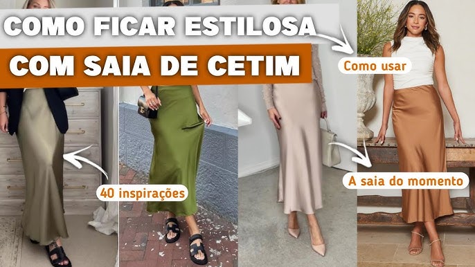 Como usar saia de cetim (slip skirt) no dia a dia