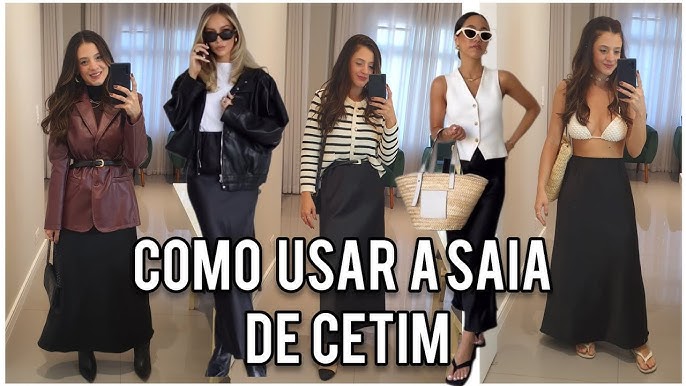 Como usar saia de cetim (slip skirt) no dia a dia