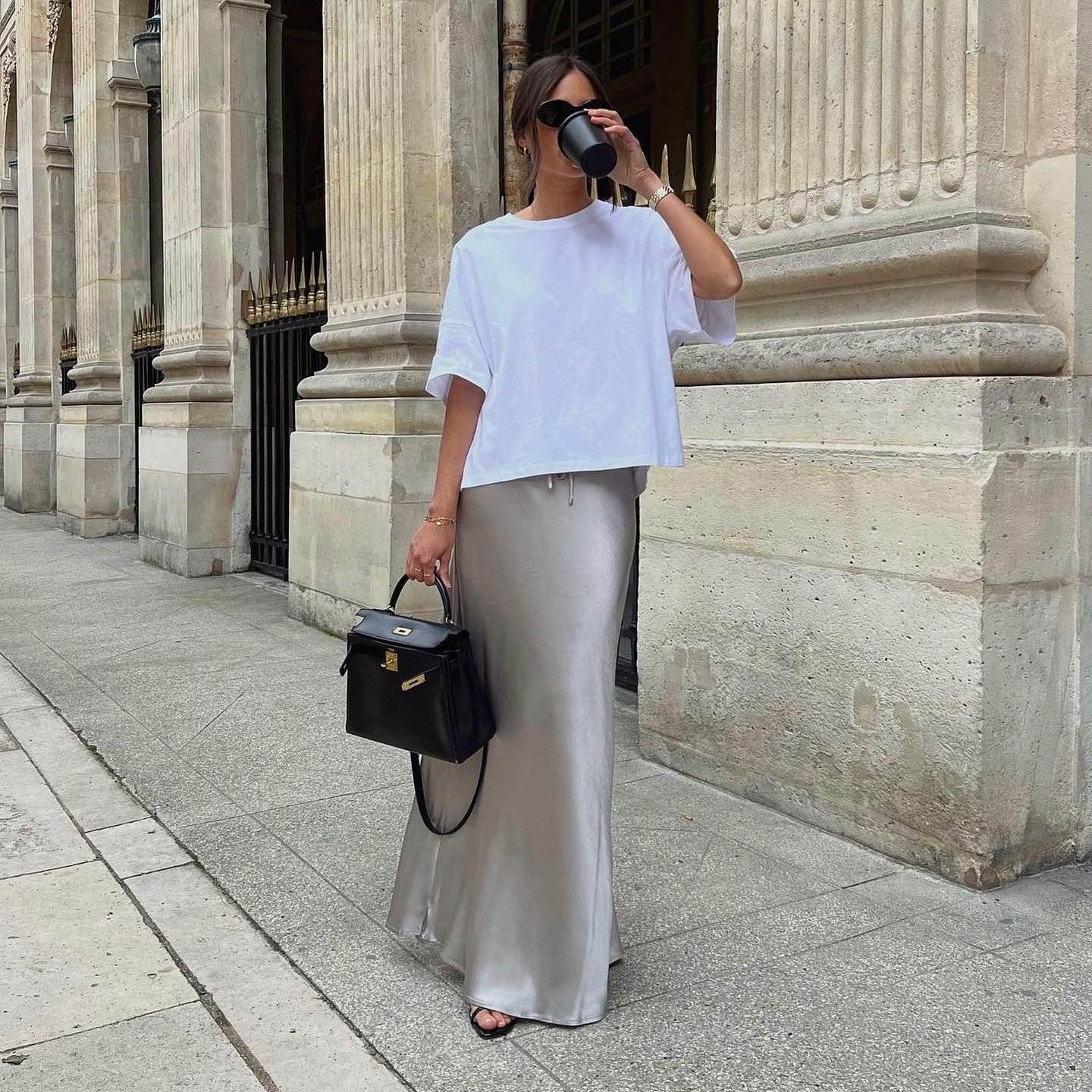 Como usar saia de cetim (slip skirt) no dia a dia