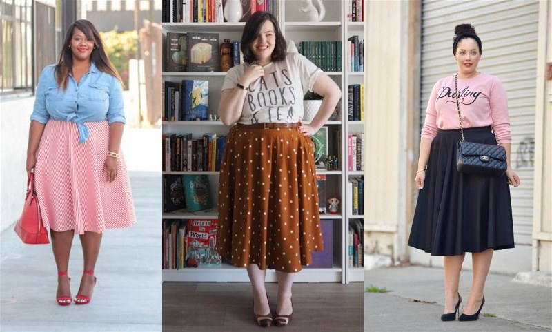 inspiração looks saia midi estampada com t-shirt