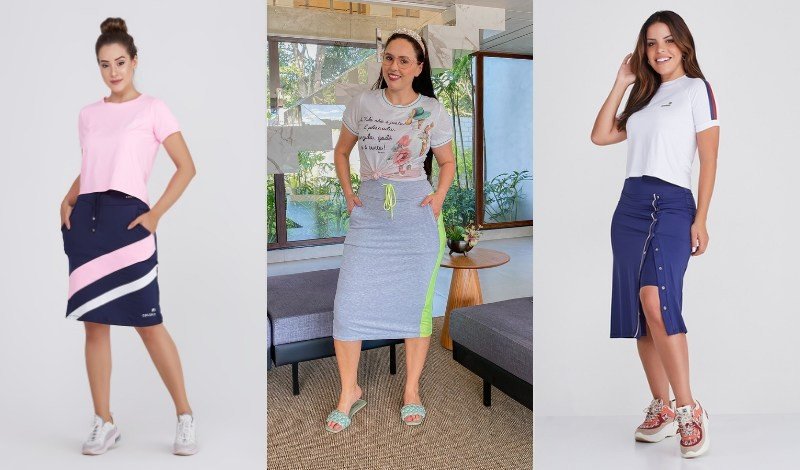 erros ao usar saia midi estampada com t-shirt