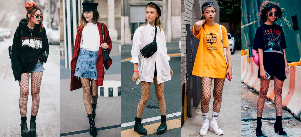 meia arrastão com scarpin elegância