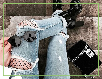 combinações de meia arrastão com botas