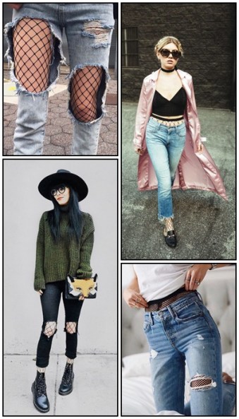 como usar meia arrastão com salto alto