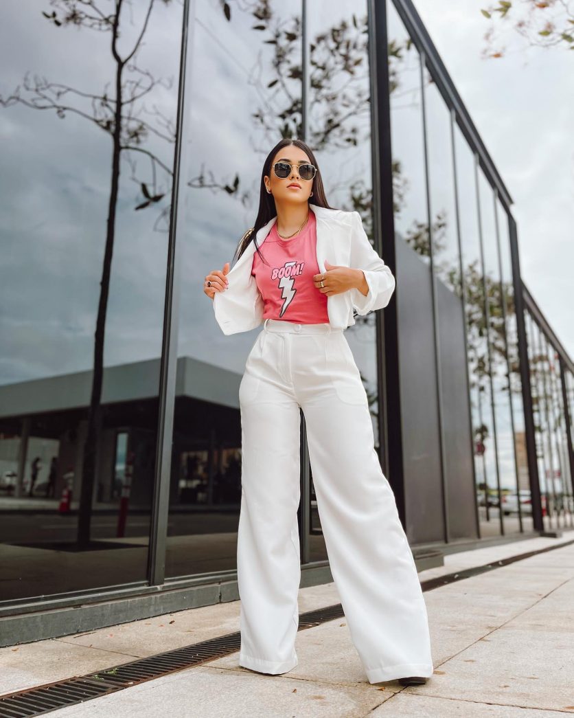 dicas de sapato para calça pantalona alta