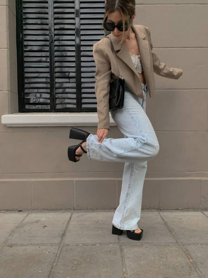 dicas de sapato para calça pantalona alta