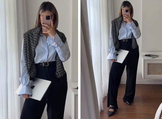 dicas de sapato para calça pantalona alta