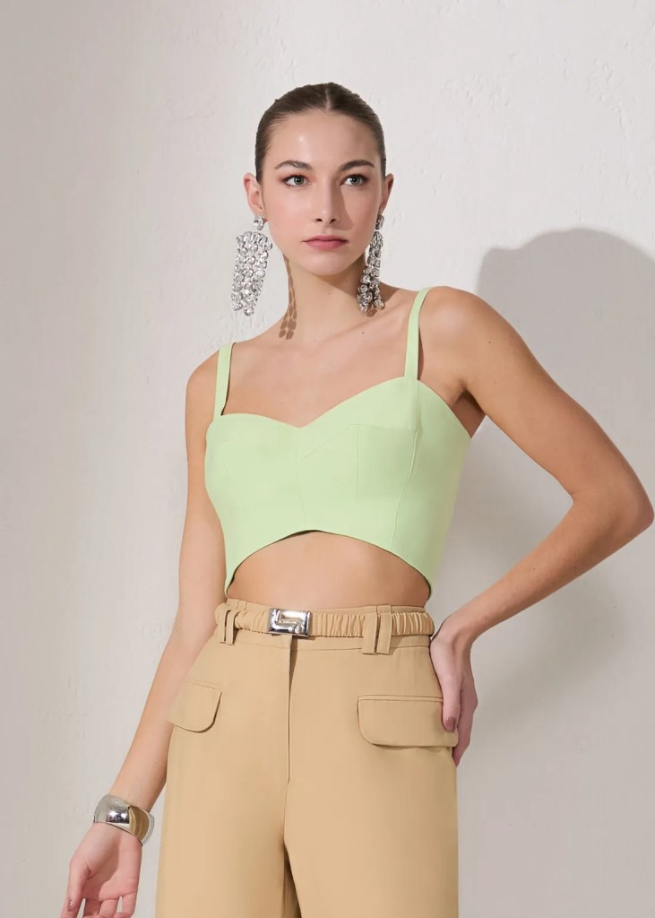 como usar cropped em festa