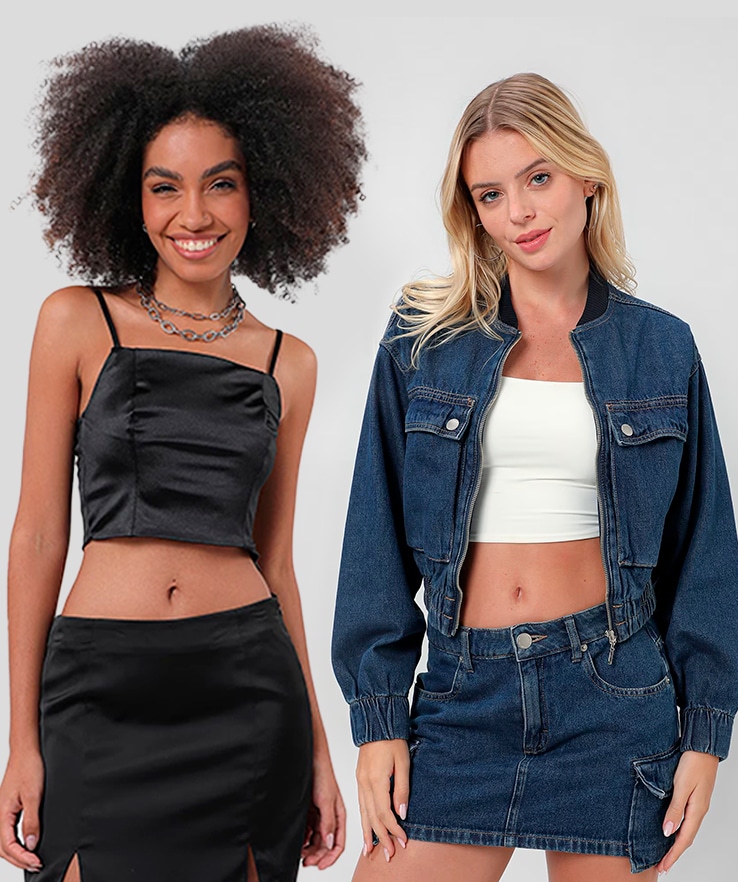 cropped de alfaiataria vs cropped de seda