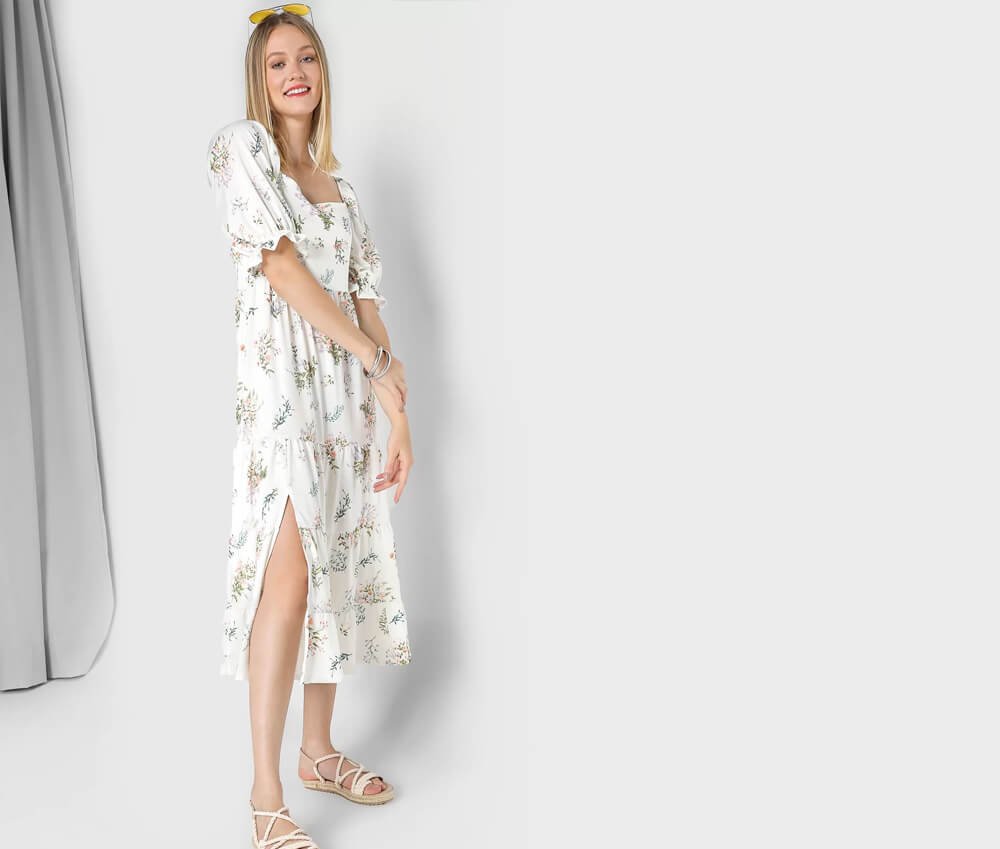 Como usar vestido longo com rasteirinha