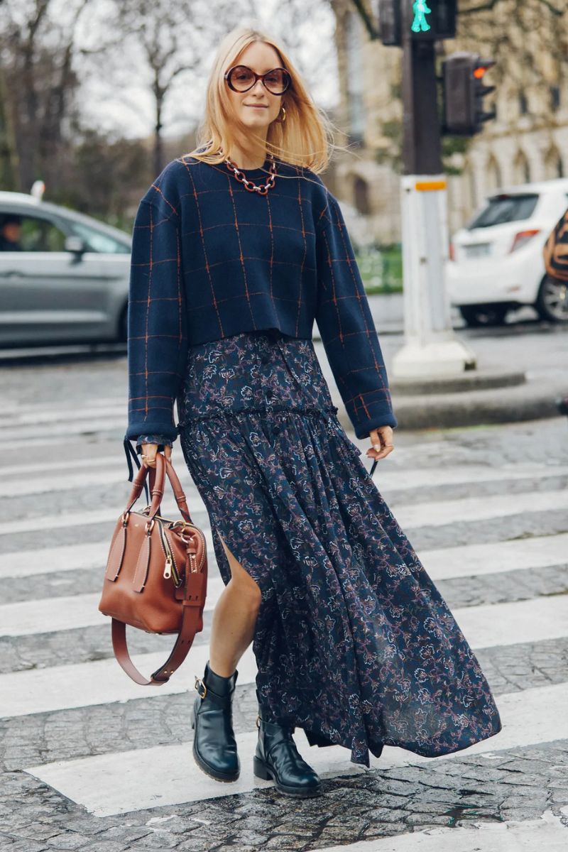 Como usar vestido longo de malha no inverno