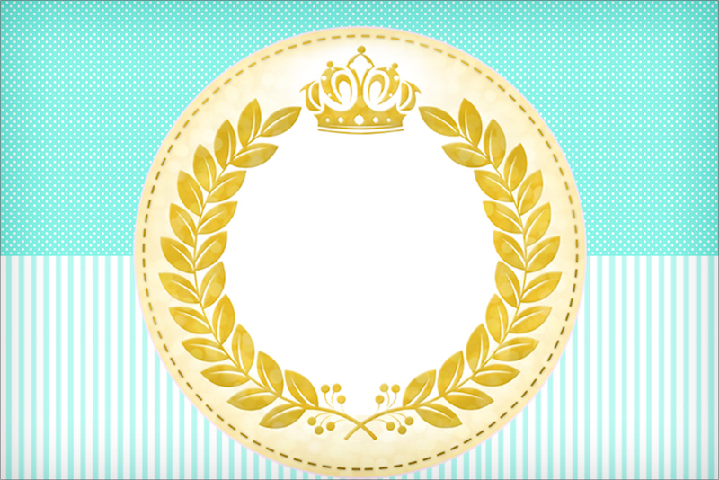 convite cha de bebe menino moldura principe