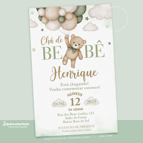 Como Criar um Convite de Chá de Bebê Online e Grátis