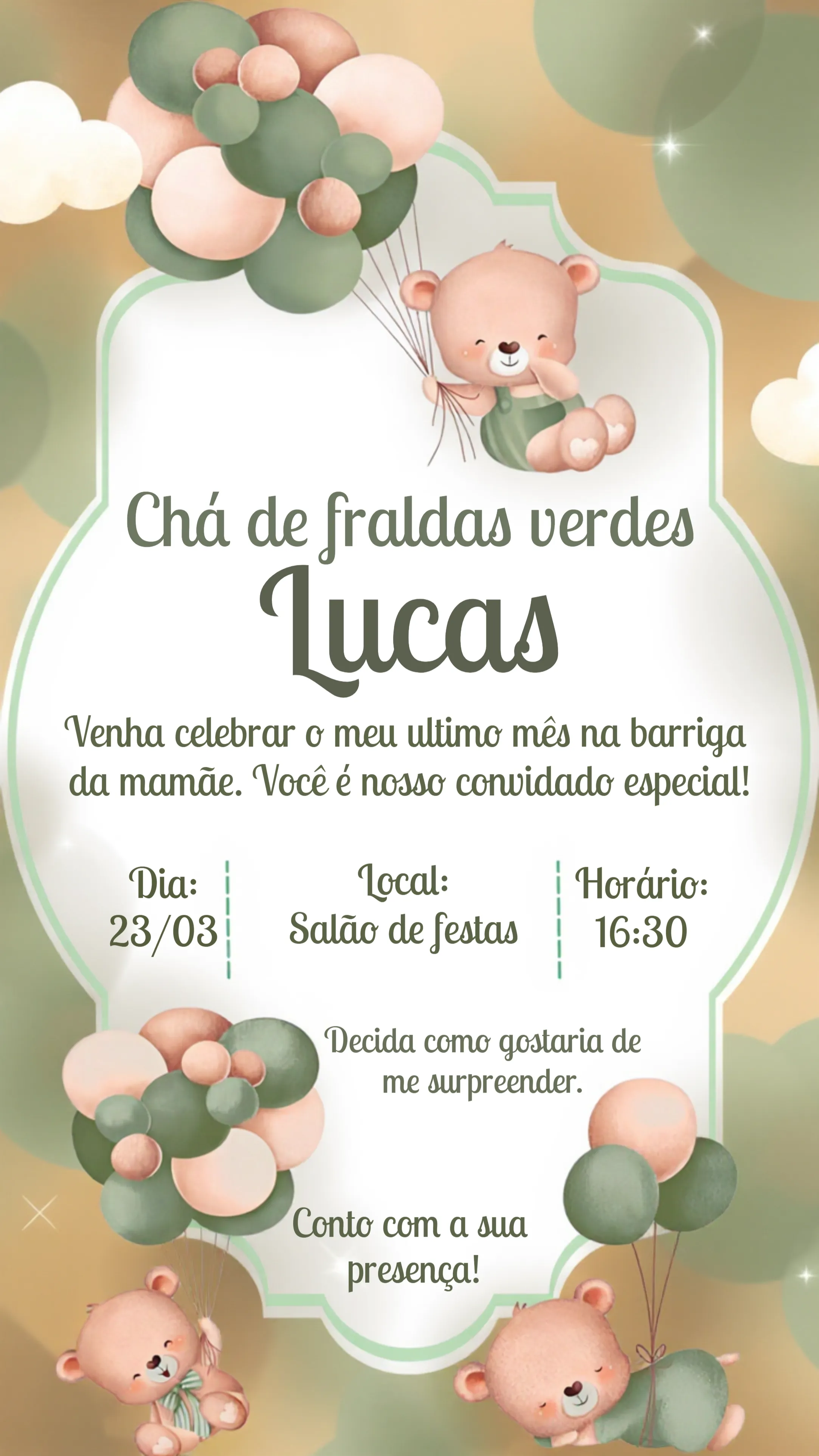 O Significado do Verde em Convites de Chá de Bebê