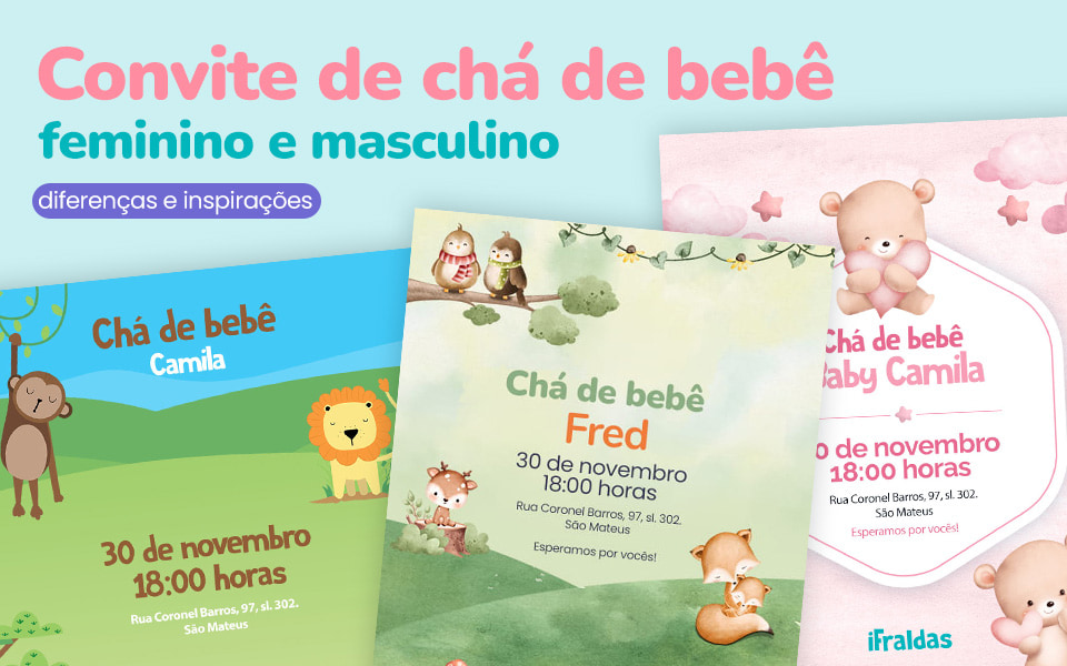 5 Temas de Chá de Bebê com Moldura Verde para Meninos