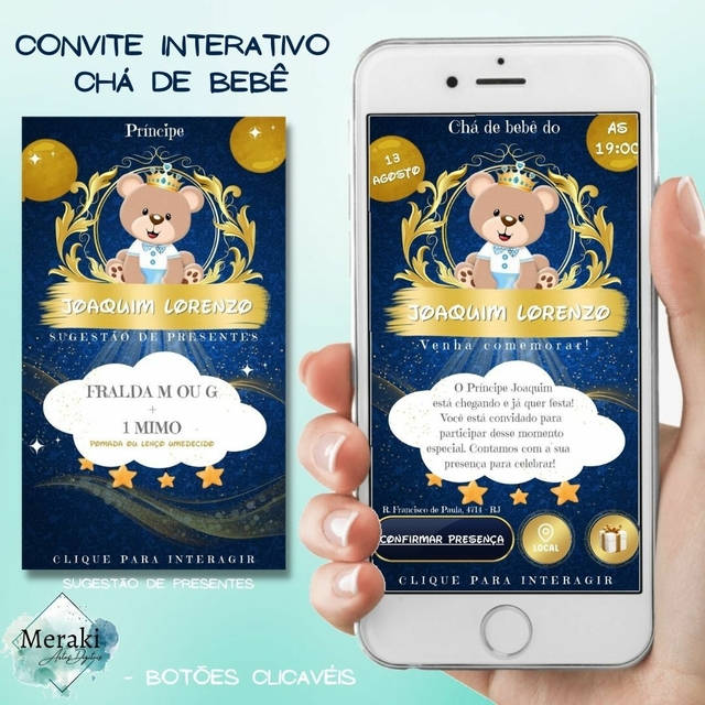 Guia Completo: O Que Incluir no Convite de Chá de Bebê Ursinho Príncipe