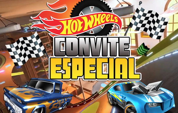 convite hot wheels digital