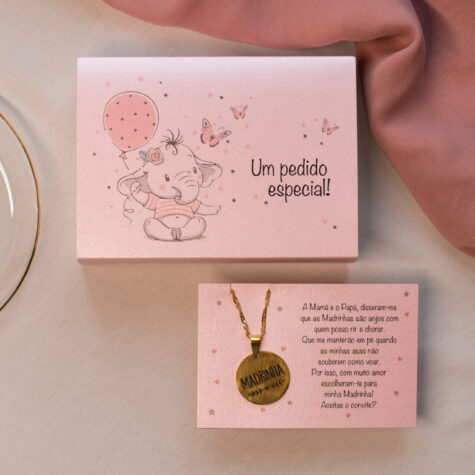 convite para madrinha de bebe