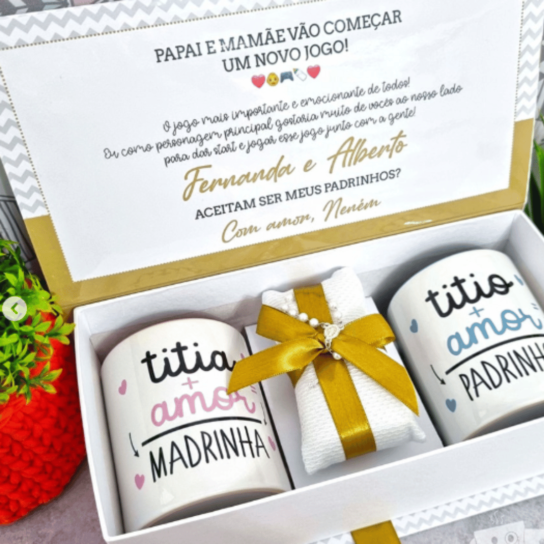 convite para padrinhos de bebe