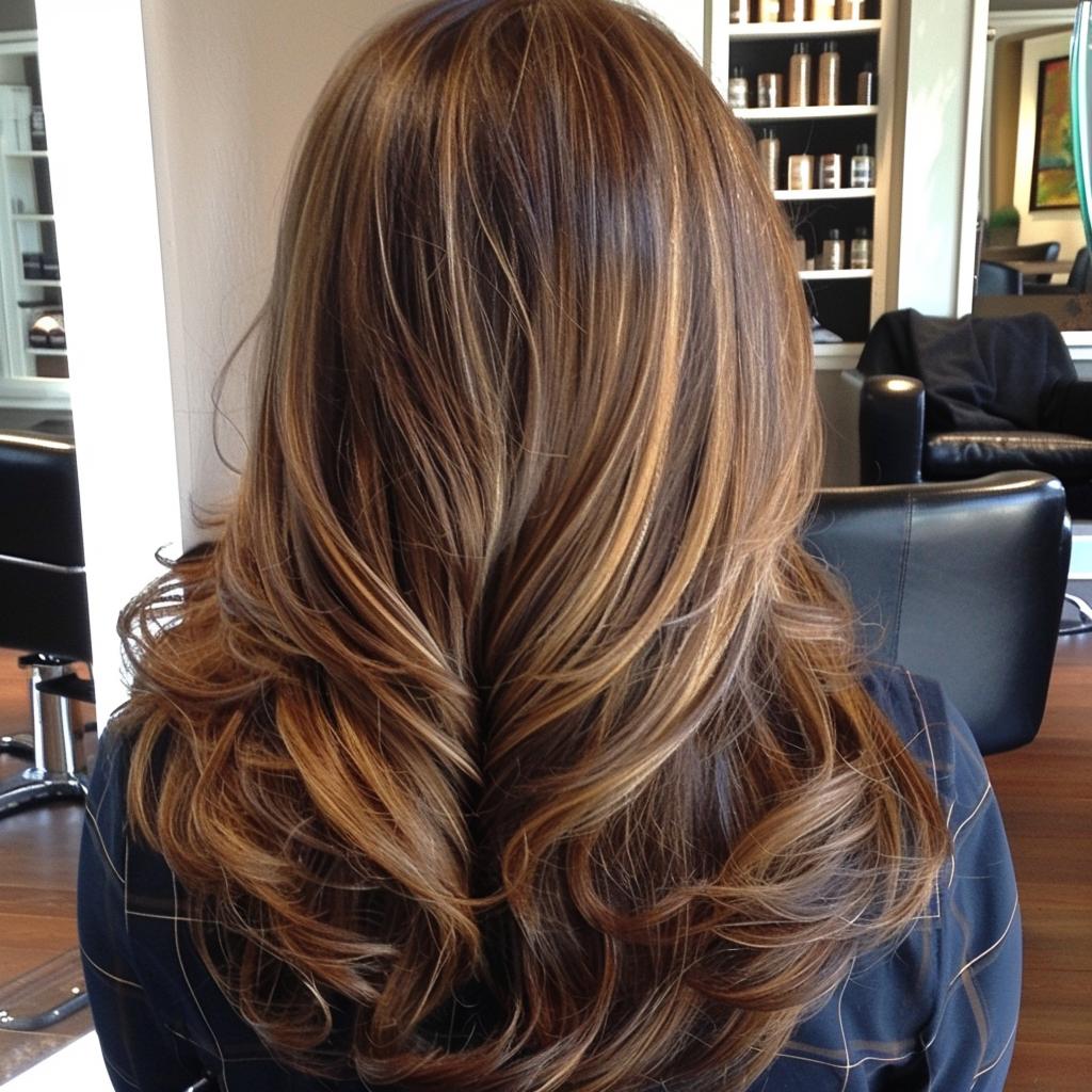 cabelo café iluminado