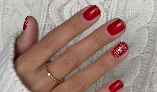 unhas vermelhas decoradas ideias